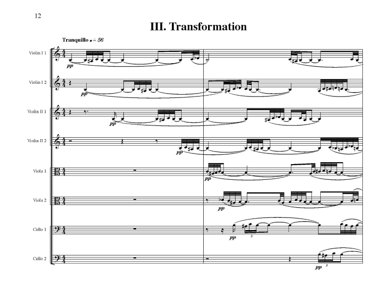  許家毓《台灣縮圖》第三樂章〈蛻變〉( Mov. III Transformation)曲譜首頁
